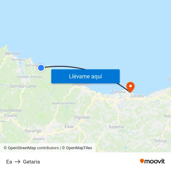 Ea to Getaria map