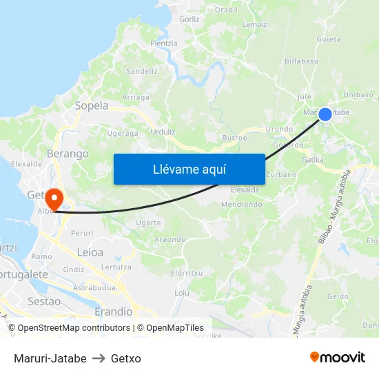 Maruri-Jatabe to Getxo map