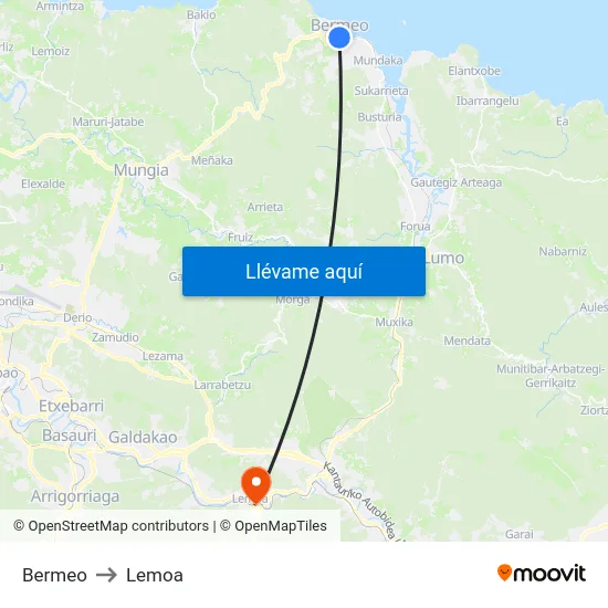 Bermeo to Lemoa map
