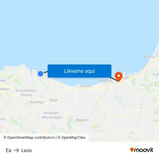 Ea to Lezo map