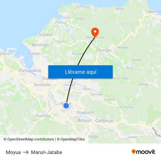 Moyua to Maruri-Jatabe map