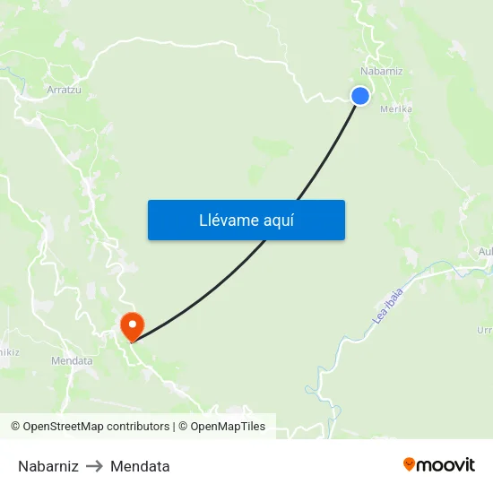 Nabarniz to Mendata map