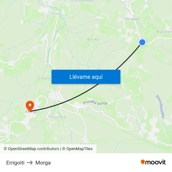 Errigoiti to Morga map