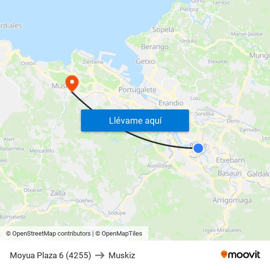 Moyua Plaza 6 (4255) to Muskiz map