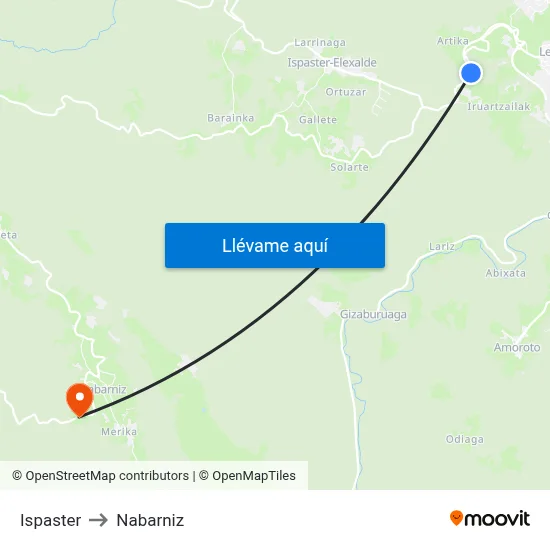 Ispaster to Nabarniz map