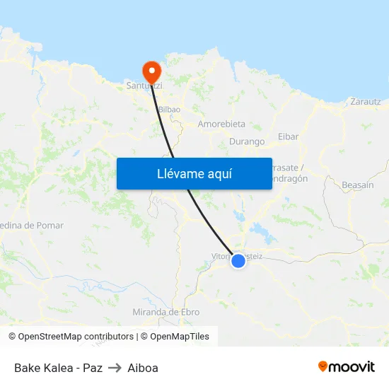 Bake Kalea  -  Paz to Aiboa map