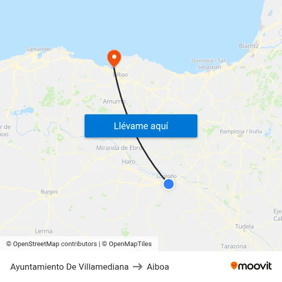 Ayuntamiento De Villamediana to Aiboa map