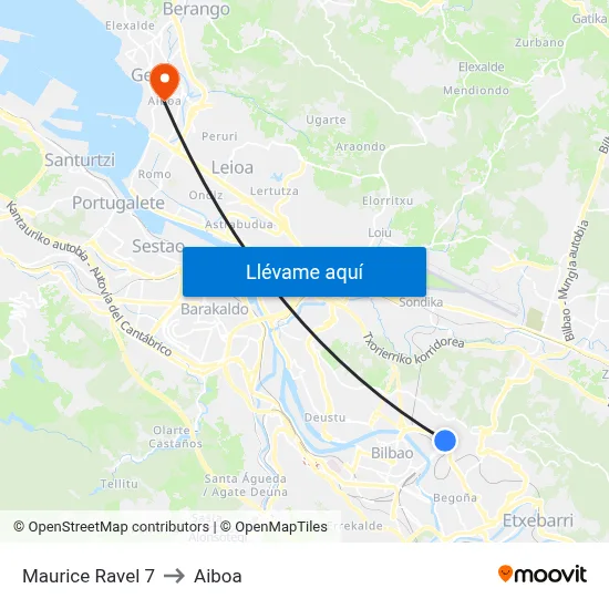 Maurice Ravel 7 to Aiboa map