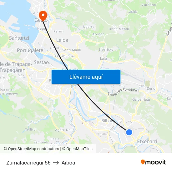 Zumalacarregui 56 to Aiboa map