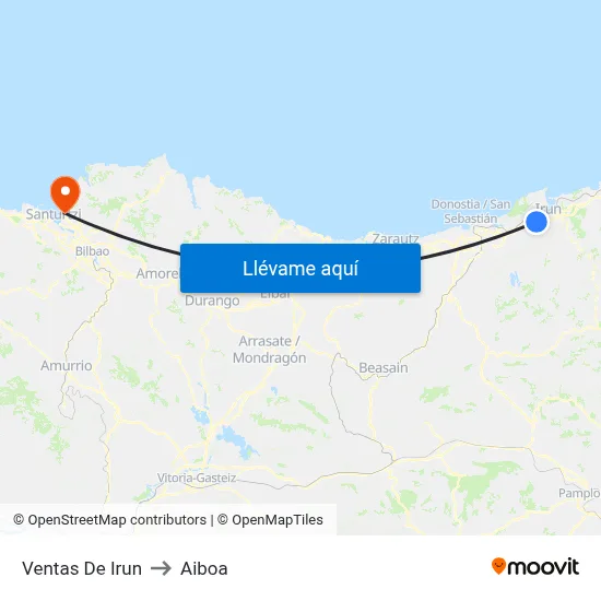 Ventas De Irun to Aiboa map