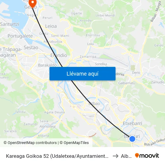 Kareaga Goikoa 52 (Udaletxea/Ayuntamiento) (294) to Aiboa map