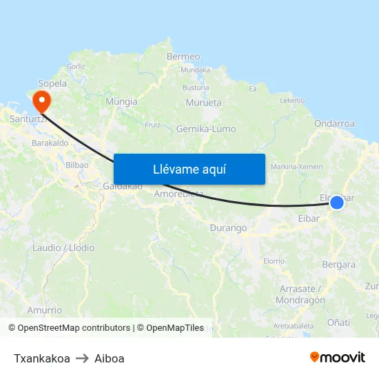 Txankakoa to Aiboa map