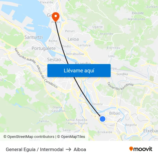 General Eguía / Intermodal to Aiboa map