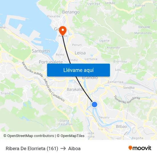 Ribera De Elorrieta (161) to Aiboa map