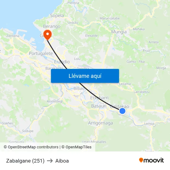 Zabalgane (251) to Aiboa map