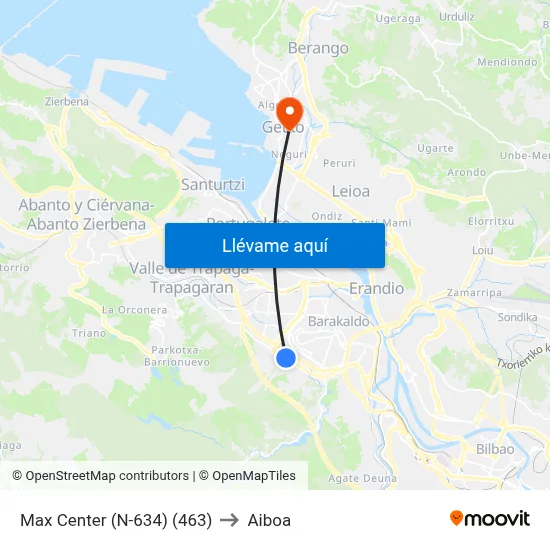 Max Center (N-634) (463) to Aiboa map