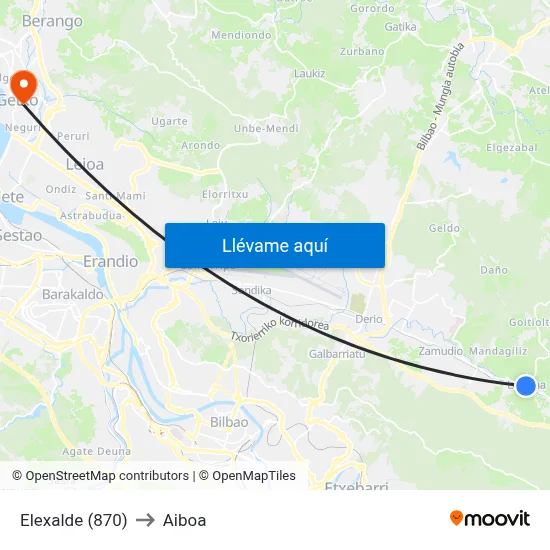 Elexalde (870) to Aiboa map