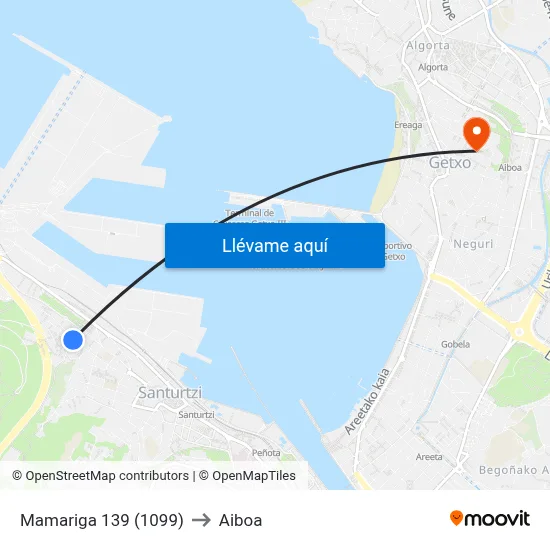 Mamariga 139 (1099) to Aiboa map