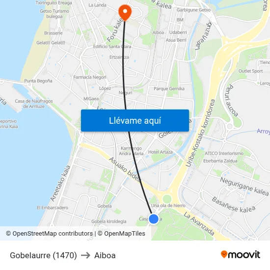 Gobelaurre (1470) to Aiboa map