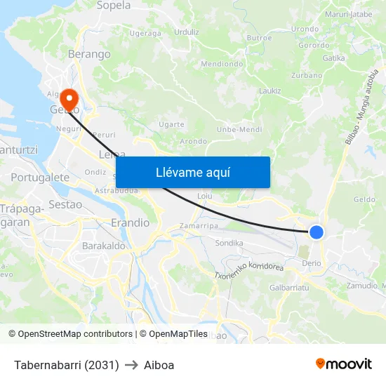 Tabernabarri (2031) to Aiboa map