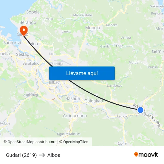 Gudari (2619) to Aiboa map