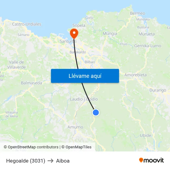 Hegoalde (3031) to Aiboa map