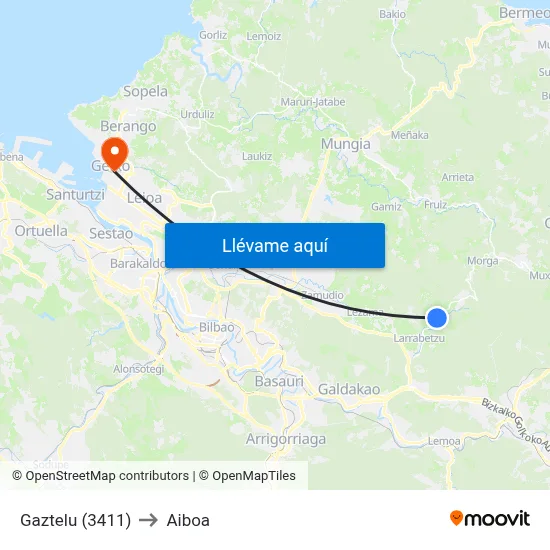 Gaztelu (3411) to Aiboa map