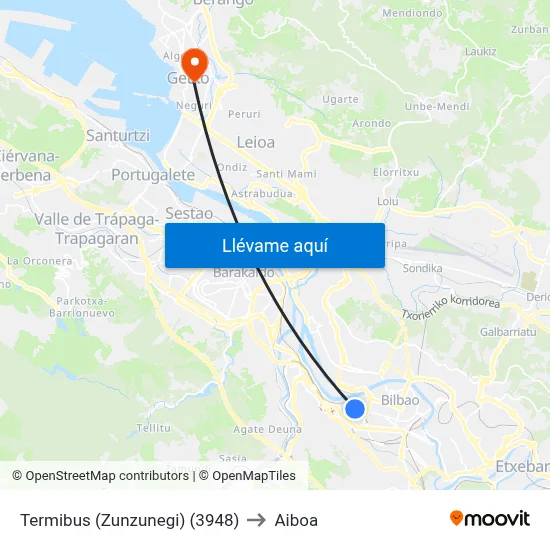 Termibus (Zunzunegi) (3948) to Aiboa map
