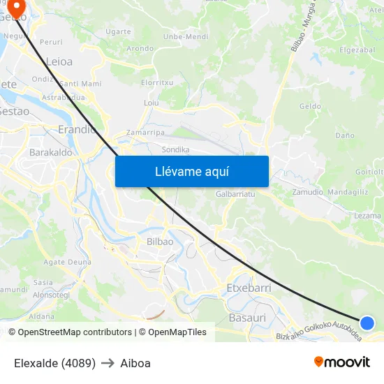 Elexalde (4089) to Aiboa map