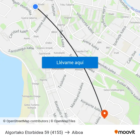 Algortako Etorbidea 59 (4155) to Aiboa map
