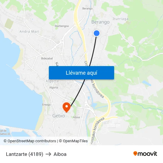 Lantzarte (4189) to Aiboa map