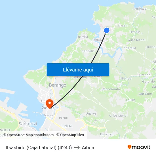 Itsasbide (Caja Laboral) (4240) to Aiboa map