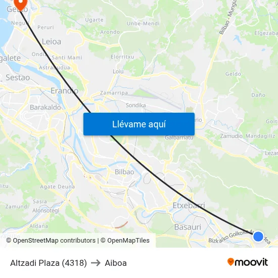 Altzadi Plaza (4318) to Aiboa map