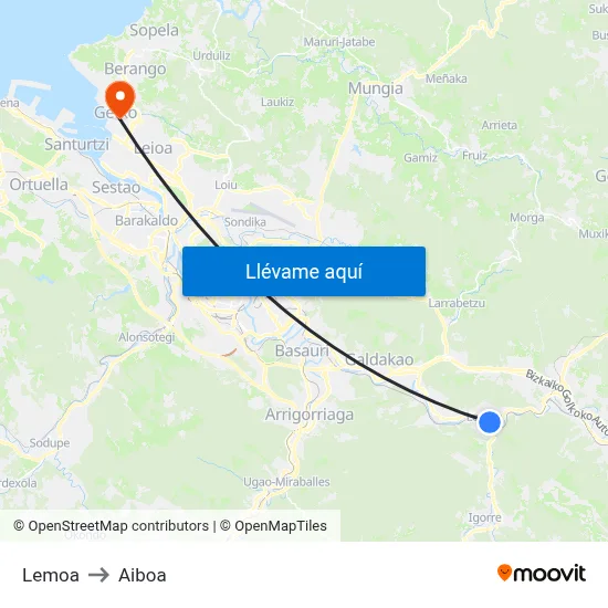Lemoa to Aiboa map
