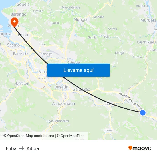 Euba to Aiboa map