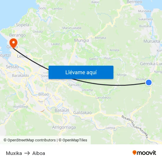Muxika to Aiboa map