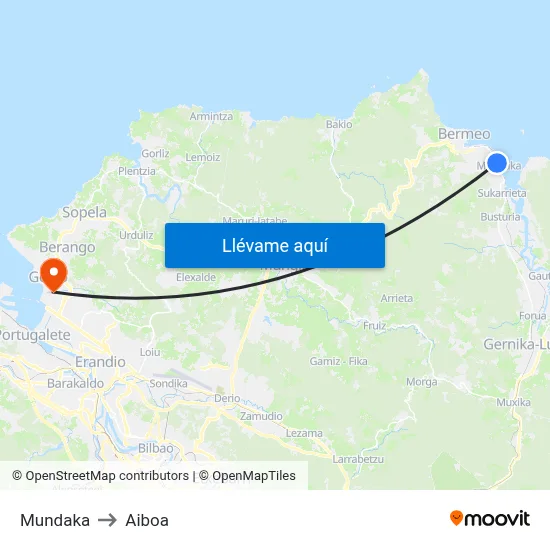 Mundaka to Aiboa map