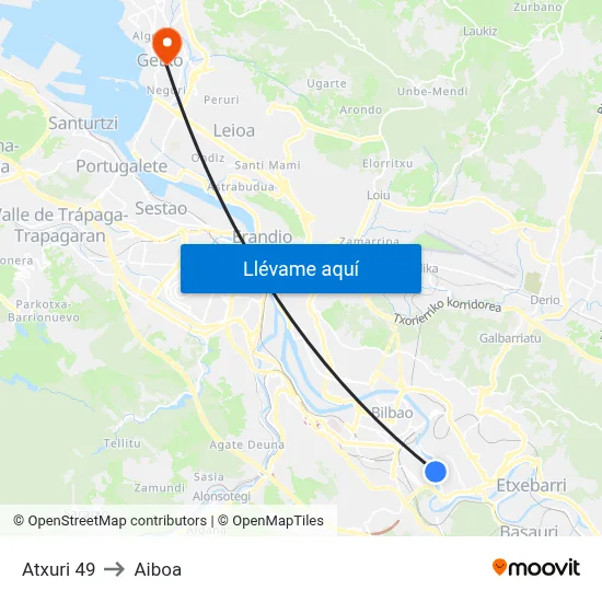 Atxuri 49 to Aiboa map