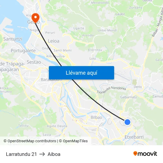 Larratundu 21 to Aiboa map