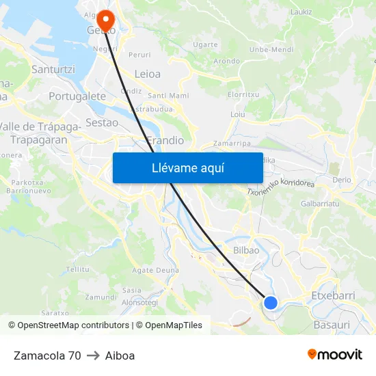 Zamacola 70 to Aiboa map