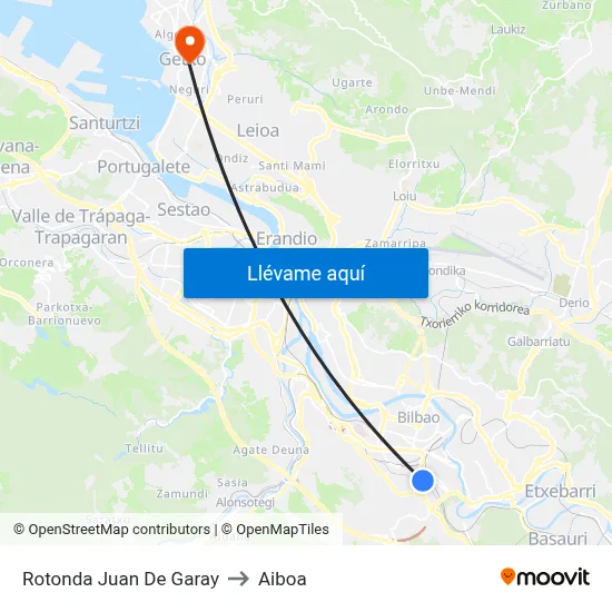 Rotonda Juan De Garay to Aiboa map