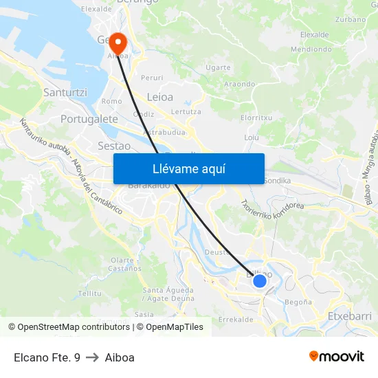 Elcano Fte. 9 to Aiboa map