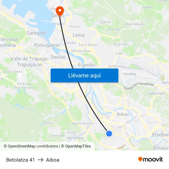 Betolatza 41 to Aiboa map