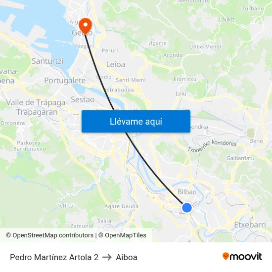 Pedro Martínez Artola 2 to Aiboa map