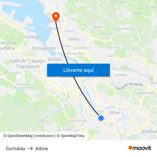 Gurtubay to Aiboa map