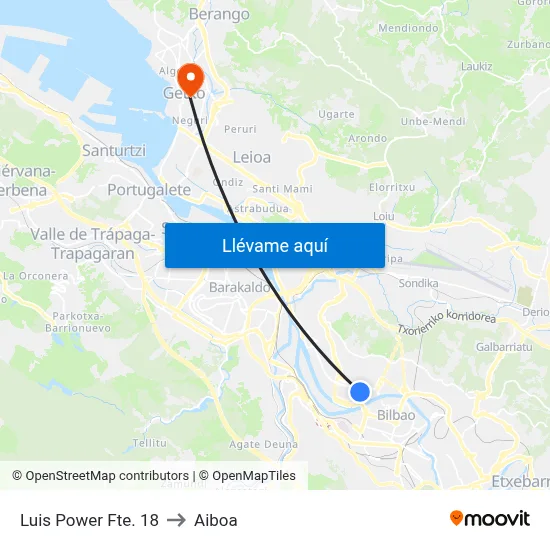 Luis Power Fte. 18 to Aiboa map