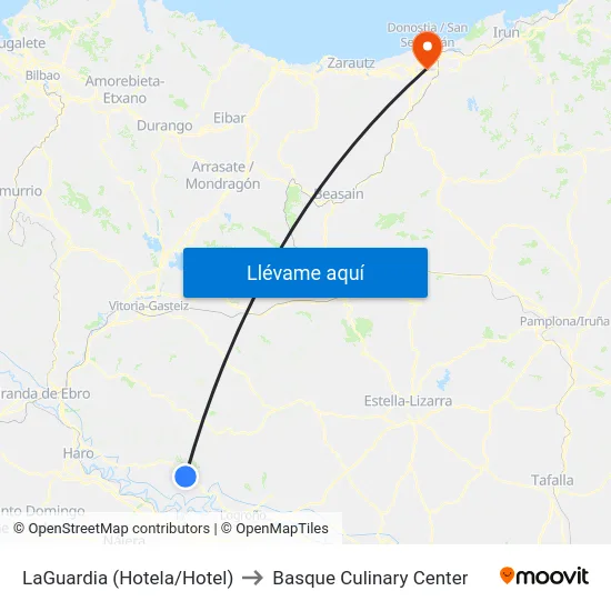 LaGuardia (Hotela/Hotel) to Basque Culinary Center map