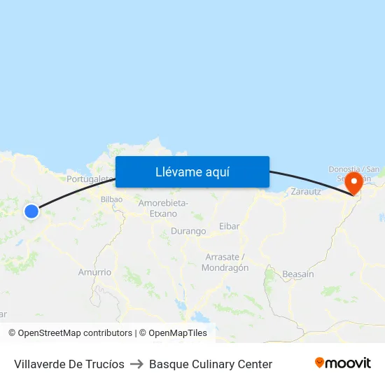 Villaverde De Trucíos to Basque Culinary Center map