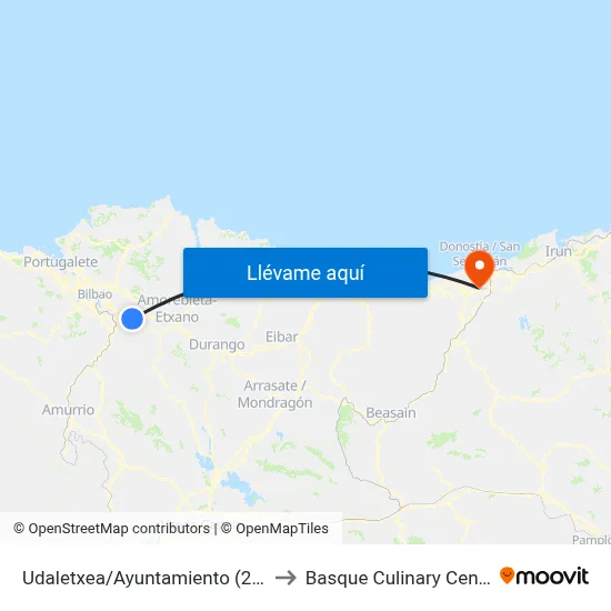 Udaletxea/Ayuntamiento (252) to Basque Culinary Center map