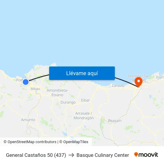 General Castaños 50 (437) to Basque Culinary Center map